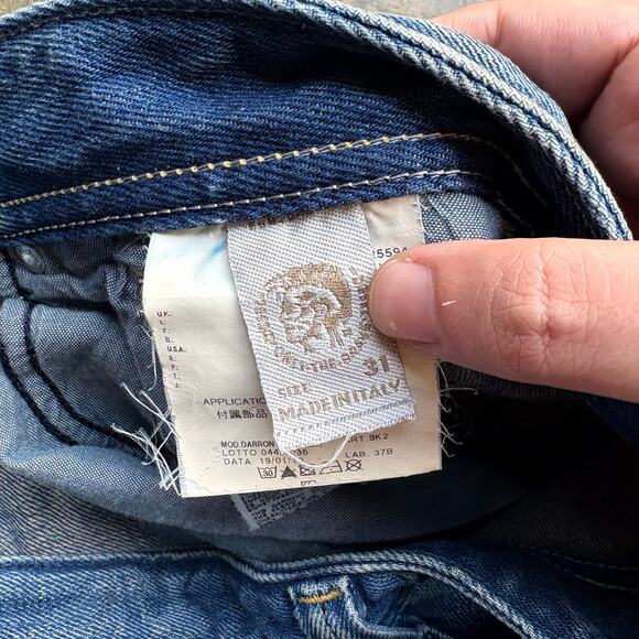 Crazy Diesel Brand Washed Blue Jeans - Picture 11 of 12